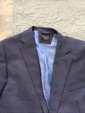 Original Penguin Slate Blue Textured Sport Coat with Light Blue Lining
